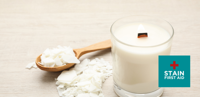 candle wax on flooring